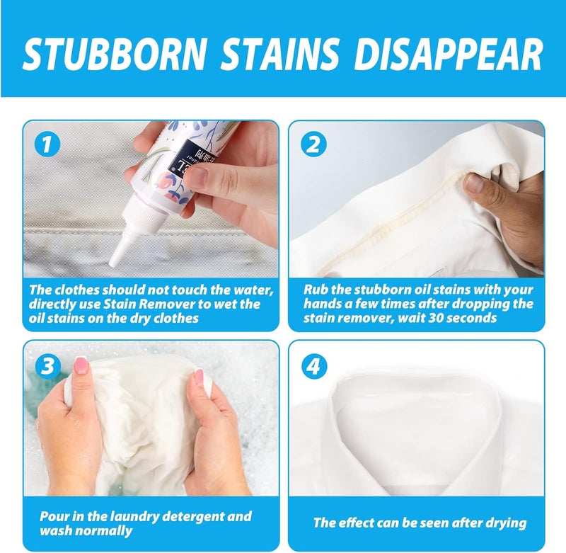 woobles 2PCS Nml Stain Remover, Clothes Oil Stains Remover, Stain Remover for Clothes, Emergency Stain Rescue Stain Remover, Fabric Stain Remover Removes Oil - Image 2