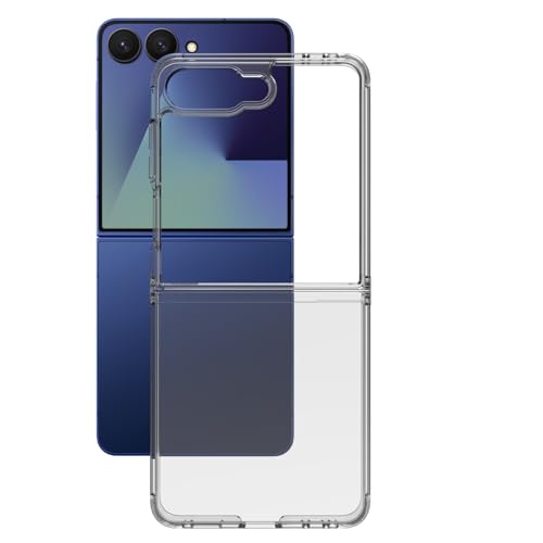 RIGGEAR Shockproof Clear Hybrid Armor Back Cover Case Compatible with Samsung Galaxy Z Flip 7 (Transparent PC with TPU Bumper) - Image 4