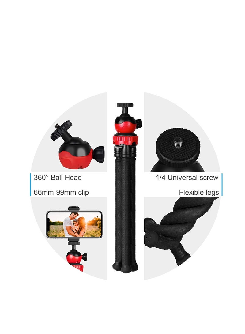 SYOSI Mobile Phone Tripod, Portable Flexible Tripod, Flexible Smart Phone/Camera Tripod, Mini Video Blog Tripod, With Wireless Remote Control, Compatible With Iphone and other Android Phones  - Image 3