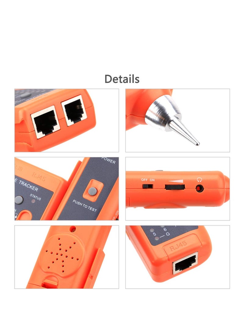 Wire Tracker XQ-350 RJ45 RJ11 Finder for Telephone Network Wire LAN Cable for Line DC Detecting/Anode/Cathode Determination Diagnose Tone Networking Tool with Crystal Head - Image 4