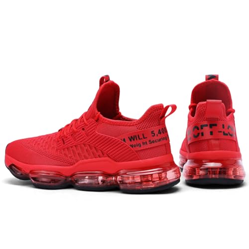 Kapsen Mens Running Shoes Air Cushion Tennis Walking Sneakers Casual Sport Gym Jogging Red 7 - Image 5