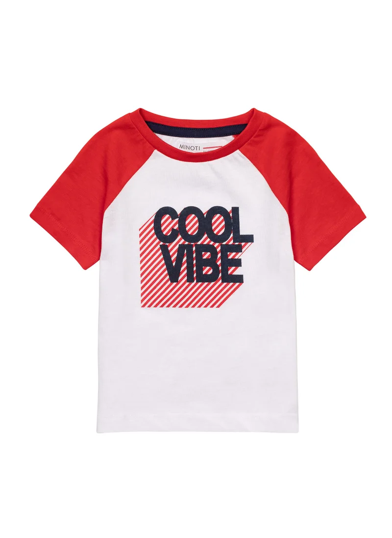 مينوتي Kids Boys  T-Shirt With Contrast Sleeves