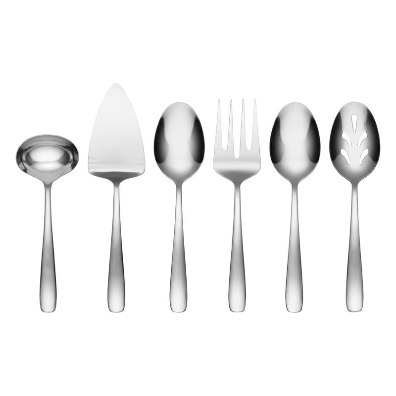 Cambridge Silversmiths Bourne Mirror Oversized 6 Piece Serving Set Silver