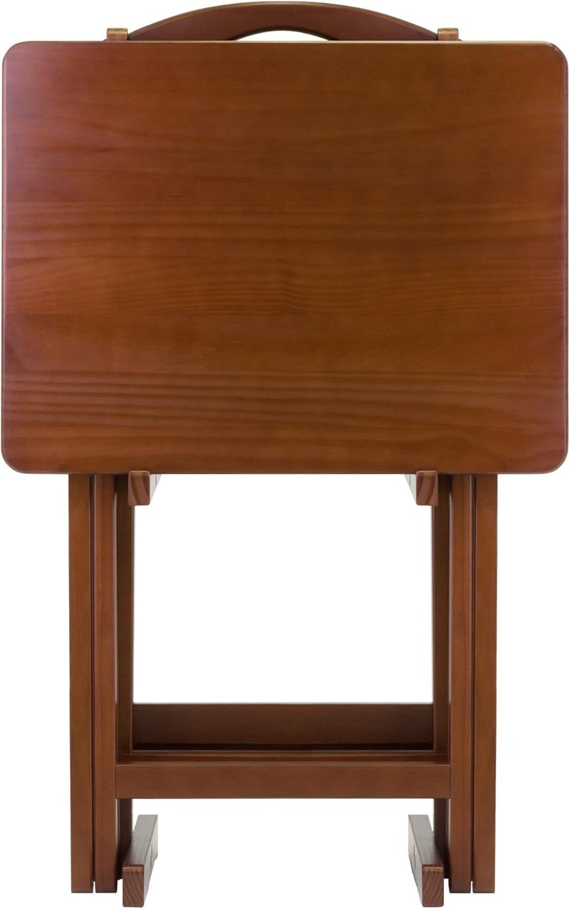 وينسم طاولة الوجبات الخفيفة Alex، جوز، 19.06×14.57×25.98، مجموعة 5 قطع - Image 4