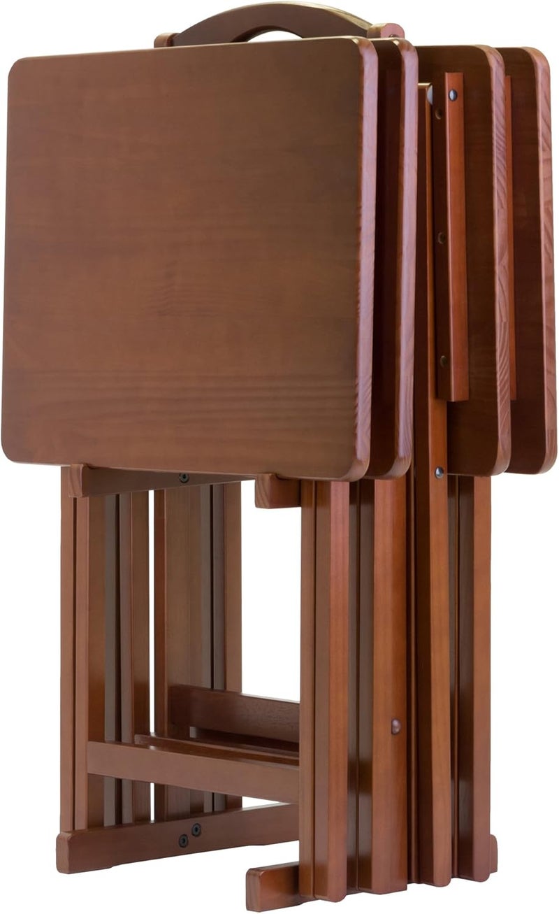 وينسم طاولة الوجبات الخفيفة Alex، جوز، 19.06×14.57×25.98، مجموعة 5 قطع - Image 1