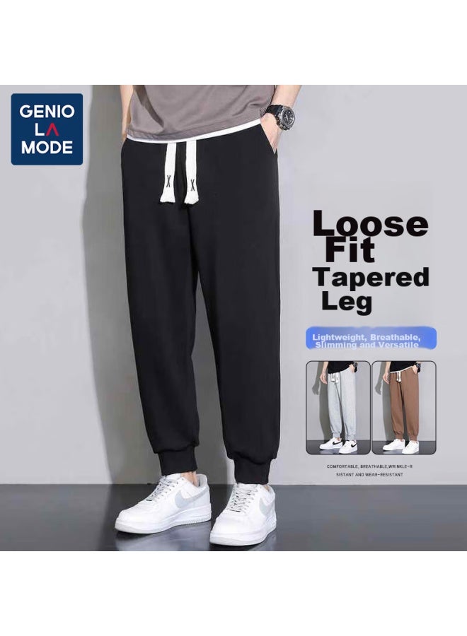 Geniolamode سراويل كاجوال للرجال، بناطيل الجوجر الفضفاضة والمريحة، سراويل رياضية متعددة الاستخدامات، ملابس وسراويل رجالية عصرية - Image 2