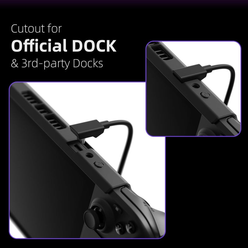 Skull & Co. GripCase SD for SteamDeck: A Soft Protective Case with Textured Grips Full Protection and Stand, Shock-Absorption Non-Slip and Anti-Scratch Cover Design - Galactic Purple - Image 5