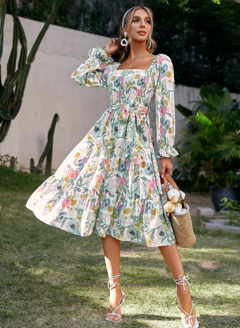 YUNIQEE Floral Off-Shoulder Dress  - Image 1