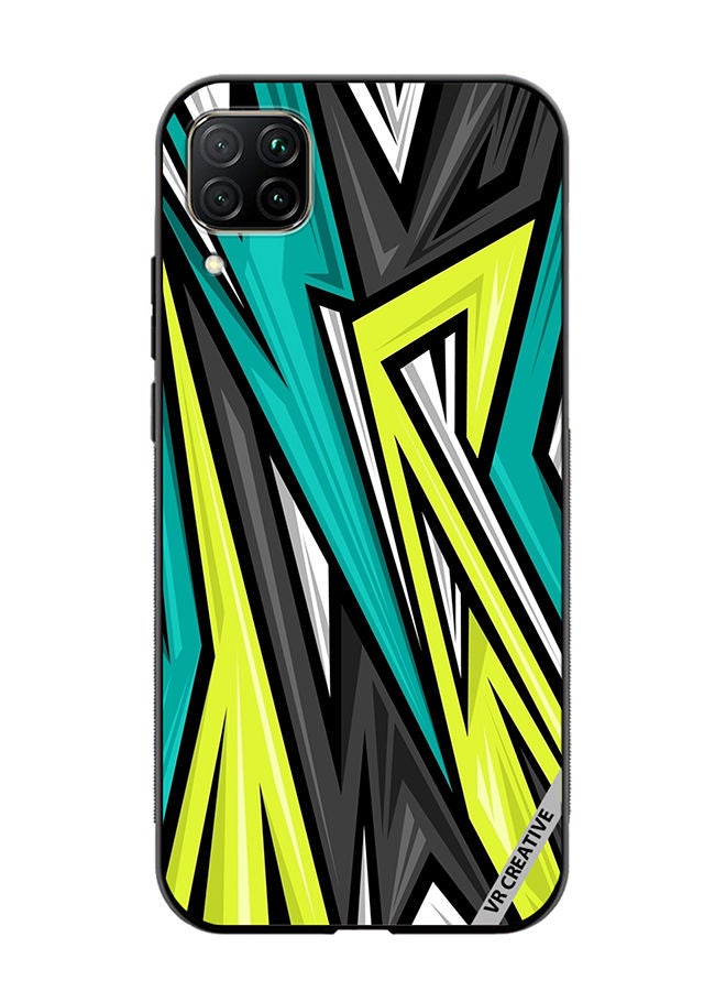 VR CREATIVE Protective Case Cover For Huawei Nova 7i/P40 Lite Texture Sports Racing Style Vector Design Multicolour - Image 1