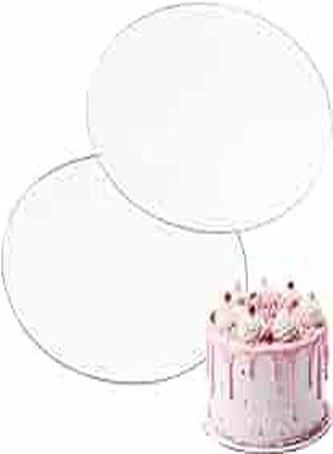 Royals |Pack of 2| Cake Base | Baking Tools Plate Decoration Base Board Tray | Cardboard, Acrylic,MDF Cake Base| Pastry Base | (Acrylic, 6inch Round) - Image 1