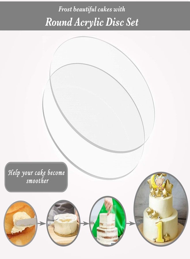 Royals |Pack of 2| Cake Base | Baking Tools Plate Decoration Base Board Tray | Cardboard, Acrylic,MDF Cake Base| Pastry Base | (Acrylic, 6inch Round) - Image 5