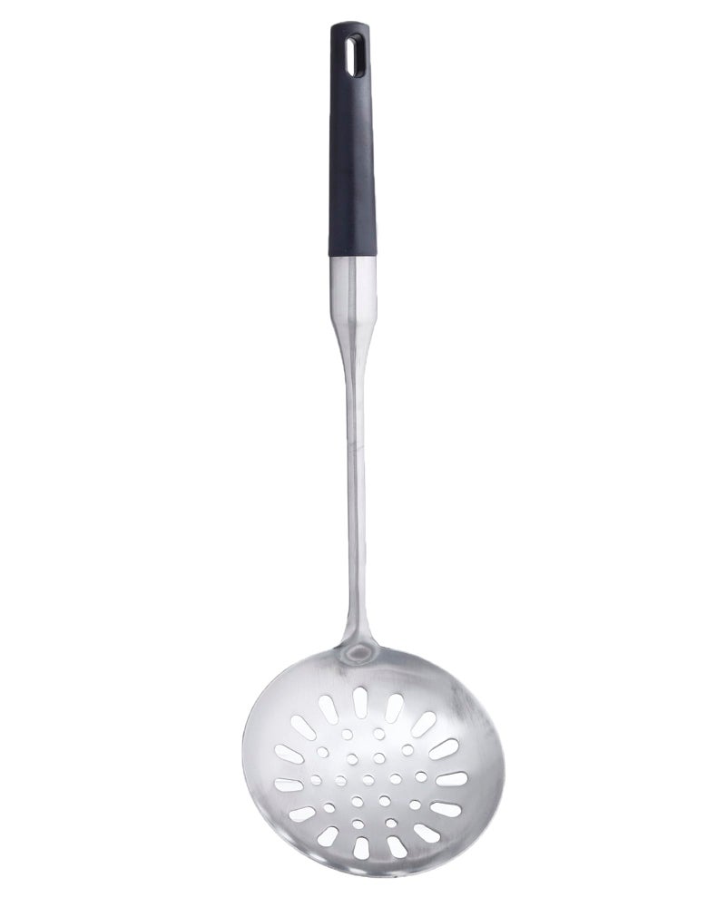 Stainless Steel Food Skimmer Bakelite Hand - Black and Silver - Image 3