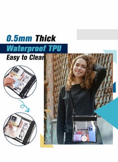 Excefore Clear Bag Stadium Approved Purse See Through Crossbody Concert Bags for Women Men Transparent Plastic Security Messenger Handbag Sports Events Festivals  - Image 3