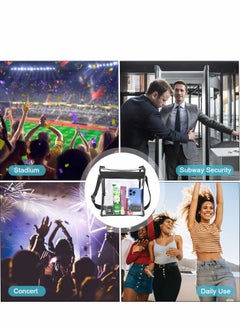 Excefore Clear Bag Stadium Approved Purse See Through Crossbody Concert Bags for Women Men Transparent Plastic Security Messenger Handbag Sports Events Festivals  - Image 4