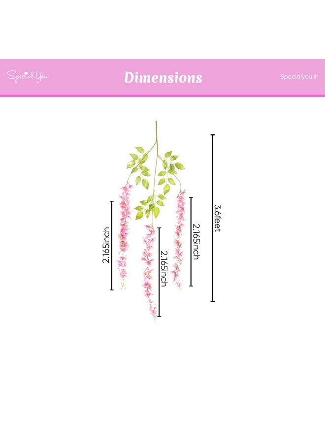 SpecialYou.in Special You Wedding Decoration Items for Home Decor with White Net Curtains, Decorative Lights, Pink & White Wisteria for Pooja Room Decoration Items, Haldi Mehndi Decoration Items - 12 Pcs - Image 4