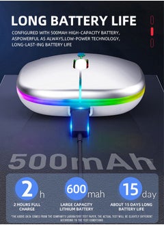 ZORIK 600.0 mAh M40 Ultra-Thin Wireless Mouse , 2.4G Rechargeable Wireless Silent Mouse Ergonomic Design 3 Adjustable DPI  - Image 5