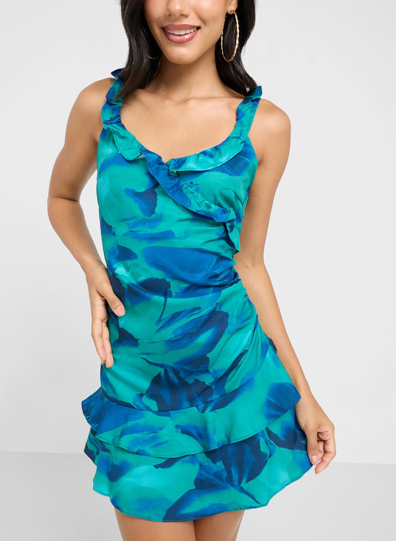 Ginger Ruffled Print Dress  - Image 3