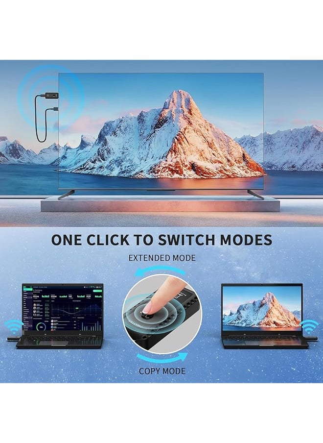 إيروريكس - مجموعة موسع HDMI لاسلكية، جهاز إرسال واستقبال HDMI لاسلكي، تمديد HDMI لاسلكي، توصيل وتشغيل، مجموعة HDMI لاسلكية عالية الدقة محمولة لبث الفيديو والصوت من الكمبيوتر المحمول للمراقبة - Image 1