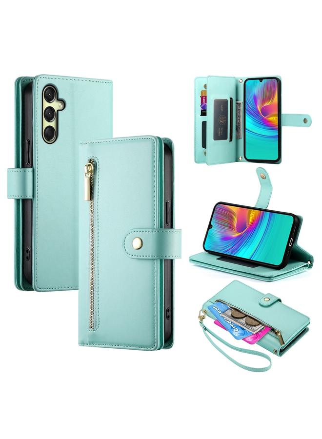 S-TOP Case For Samsung Galaxy A16 Nine Card-slot Zipper Wallet Bag Leather Phone Case - Image 1