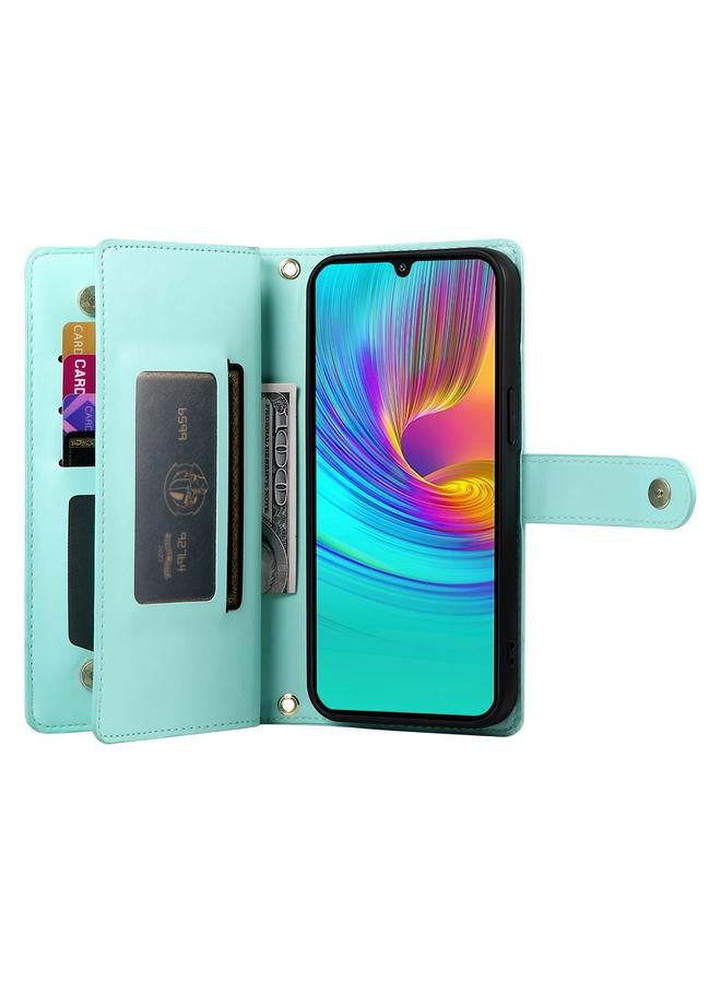 S-TOP Case For Samsung Galaxy A16 Nine Card-slot Zipper Wallet Bag Leather Phone Case - Image 3