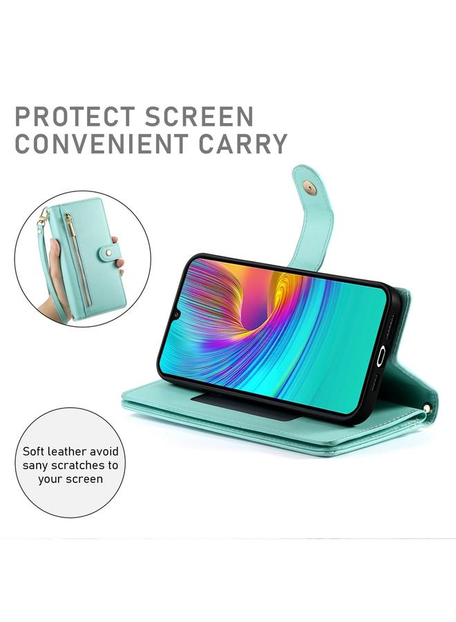 S-TOP Case For Samsung Galaxy A16 Nine Card-slot Zipper Wallet Bag Leather Phone Case - Image 4