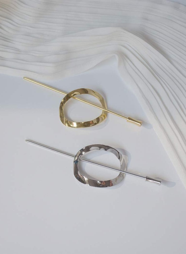 Y&D 2 Pieces Bun Cuffs Gold Hair Stick Vintage Bun, Elegant Hairpin Top Clip Women Accessories, Round Metal Cage for Girls Ladies (Gold + Silver) - Image 5