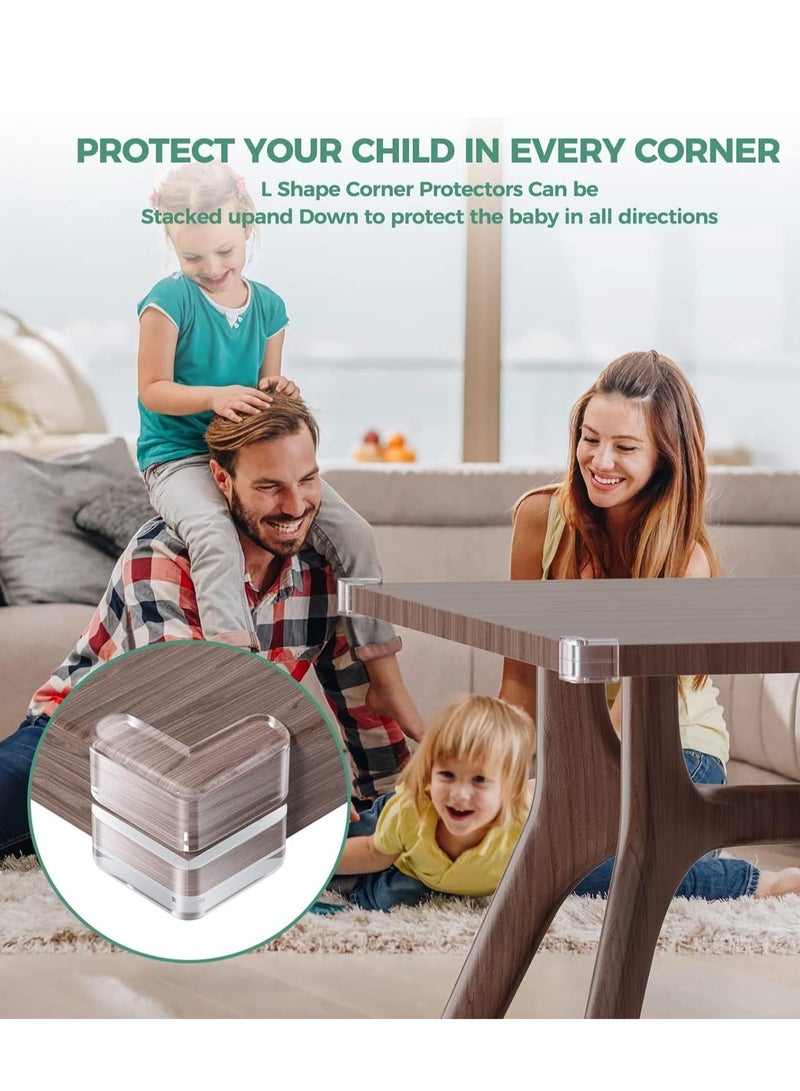 30 Pack Baby Corner Protectors, Enhanced Transparent Edge Guards for Furniture, Thick and Strong Adhesion Table Safety Corners, Childproofing Home Essentials - Image 5
