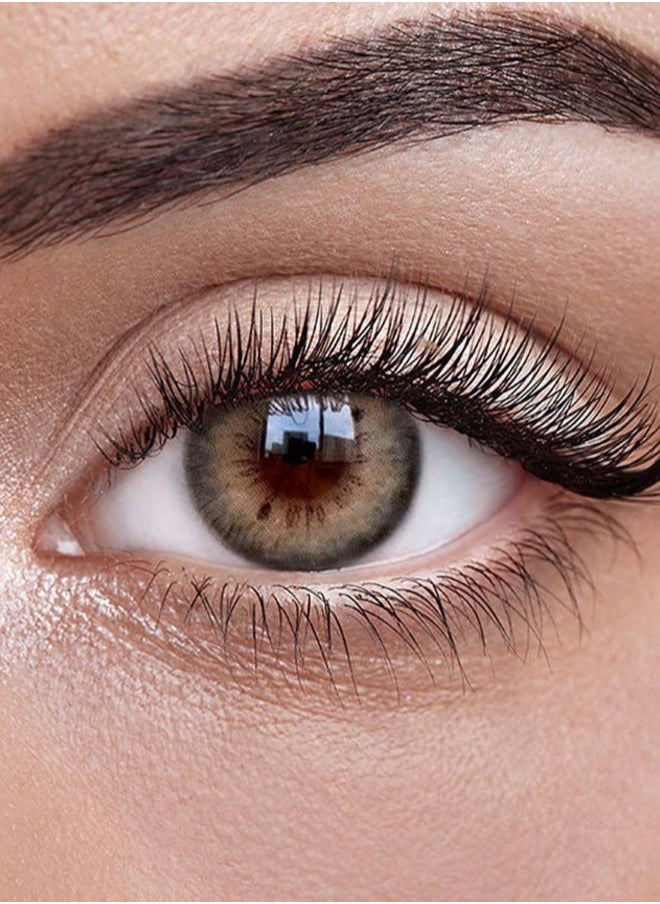 Unibling - Iffy Brown Yearly Colored Contact Lenses, Unisex Cosmetic Contact Lenses, Enlargement Collection, Dark Brown, With Case - Image 1
