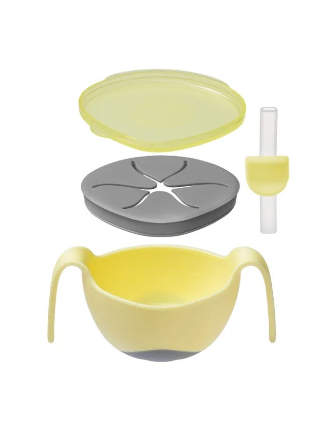 b.box Bbox - Toddler Bowl And Straw - Banana Split