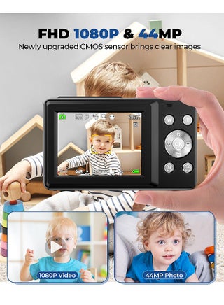 Autofocus Digital Camera for Kids - FHD 1080P 44MP - Rechargeable Compact Mini Camera with 16X Digital - Portable Pocket Camera - With 64GB Memory Card - view 3