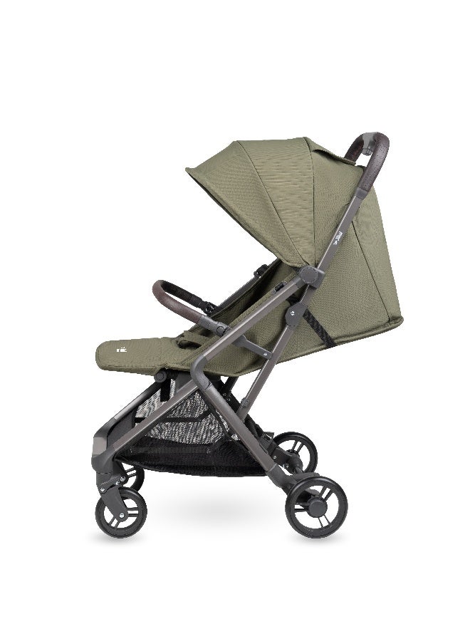 Jikel Nomad AutoFold Lightweight Travel Stroller - Olive Green - Image 5
