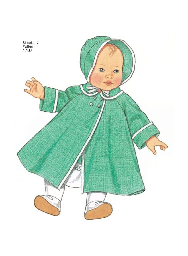 Simplicity 4707 Vintage Baby Doll Clothing Sewing Patterns for Girls by Teri, A (S-L) - Image 5
