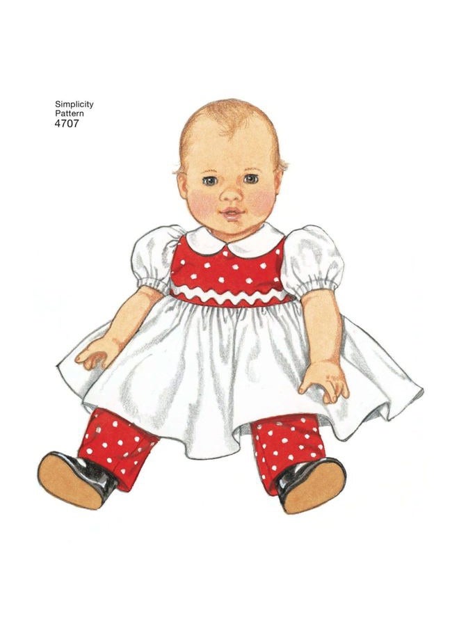 Simplicity 4707 Vintage Baby Doll Clothing Sewing Patterns for Girls by Teri, A (S-L) - Image 4