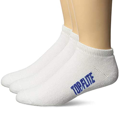 Top Flite mens Sport Full Cushion Low Cut 3 Pair Pack Socks, White, Shoe Size 9-13 US - Image 1