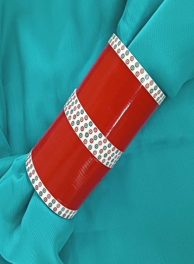 Efulgenz Bridal Red Indian Bangles for Women Punjabi Chuda Traditional Wedding Bridal Chura Acrylic Bracelet Bangle Fashion Jewelry Size 2.8 - Image 2