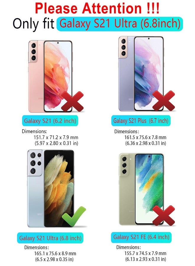 ONOLA Phone Case for Samsung Galaxy S21 Ultra Case with HD Screen Protector, Heavy Duty Shockproof & Dropproof 3-Layer Cover Phone Case for Galaxy S21 Ultra 6.8'',PurpleSkyblue - Image 2