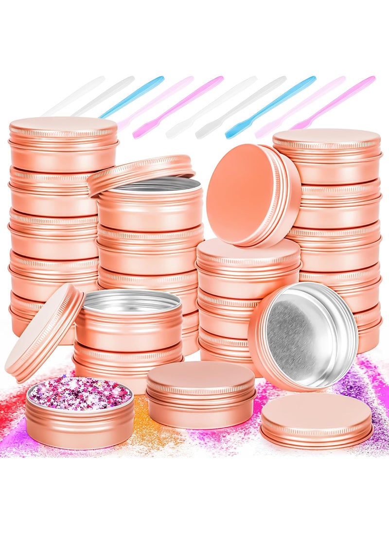 MotBach - MotBach 24 Pack 1oz Tin Jars, 30ml Metal Tin cans, 1Ounce Aluminum tin can jar Containers with Screw Lid for Lotion Bars, Beard Balm, Spices, Salve, Balms, Toiletries, Creams, Samples, Makeup Cosmetic - Image 1