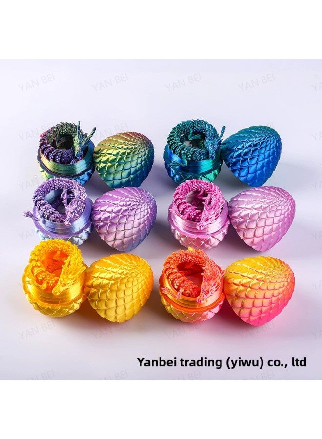 3D Printing Ornaments Dragon Egg Gem Crystal Dragon Hand-made Gift Dragon Egg Suit Decoration Creative Trendy Play Dragon Egg Suit-Color:[dazzling Color] Divine Dragon + Dragon Egg-Size:【MINI】30CM - Image 4