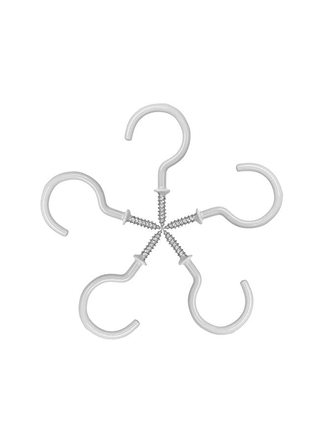 PROMASS promass 20 Pack Cup Hook Ceiling Hooks, 2.9 Inches Vinyl Coated Screw Hanger for Indoor and Outdoor Use - White  - Image 2