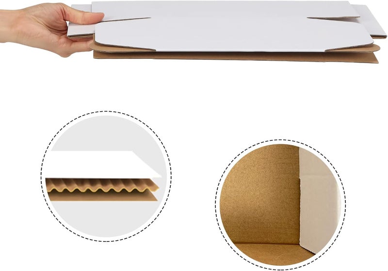 RLAVBL 8x8x4 Inches Shipping Boxes Set of 25, White Small Corrugated Cardboard Box, Mailer Boxes for Packing Small Business - Image 5