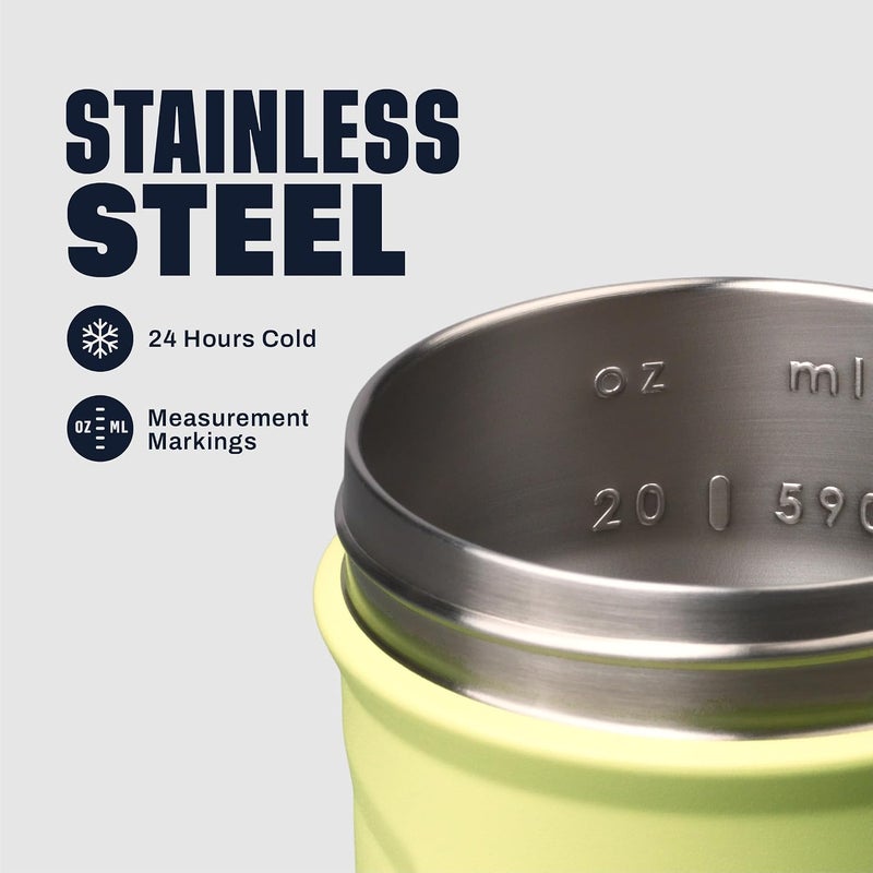 BlenderBottle Sport Flip Stainless Steel Shaker Bottle 24oz Electric Garden - Image 3