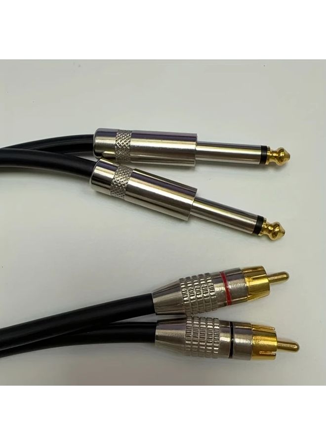Gold Plated 2RCA to 6.35mm Audio Cable 78 74 Inch Double Shielded for Speaker DVD Microphone - Image 5