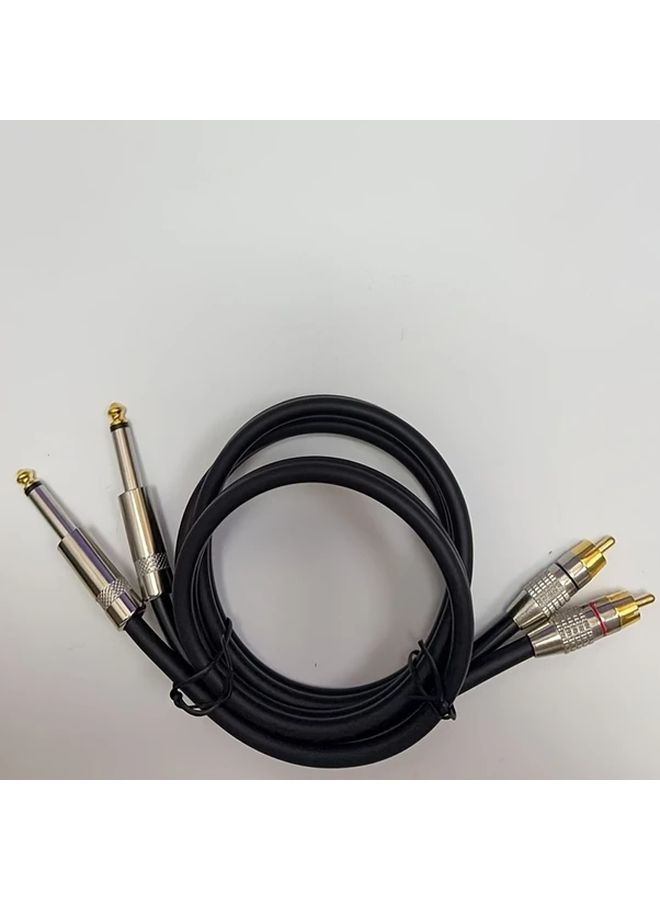 Gold Plated 2RCA to 6.35mm Audio Cable 78 74 Inch Double Shielded for Speaker DVD Microphone - Image 3