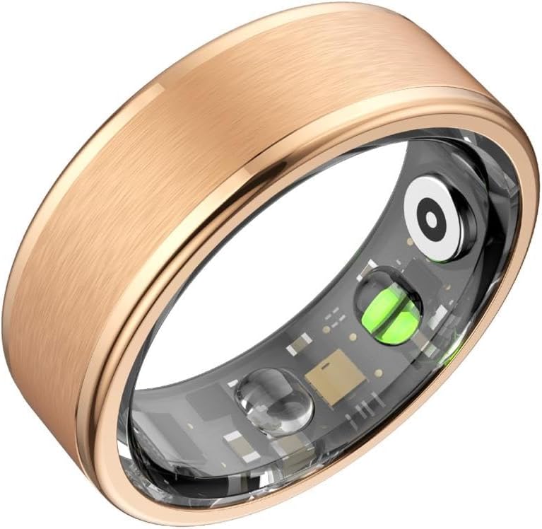 TCH Smart Ring R10 - Health & Fitness Tracker for Men and Women, Sleep Monitoring, Heart Rate & Blood Oxygen, Pressure, Stress Tracking, Waterproof, 7 Days Battery Life Family Care (Rose Gold 10) - Image 4