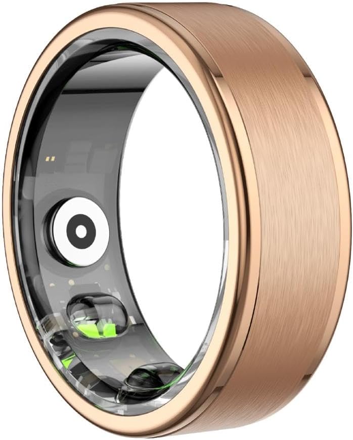 TCH Smart Ring R10 - Health & Fitness Tracker for Men and Women, Sleep Monitoring, Heart Rate & Blood Oxygen, Pressure, Stress Tracking, Waterproof, 7 Days Battery Life Family Care (Rose Gold 10) - Image 2
