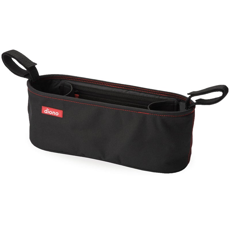 Diono Buggy Buddy Universal Stroller Organizer with Cup Holders, Secure Attachment, Zippered Pockets, Safe & Secure, Black - Image 1