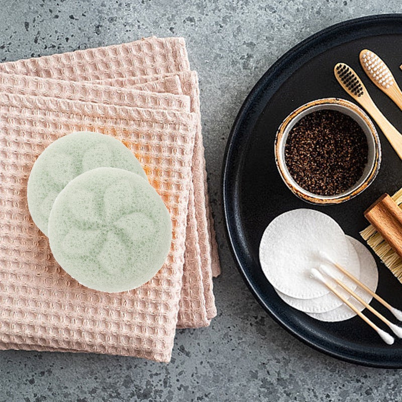 2pcs Facial Cleaning Sponge Face Exfoliating Sponge Face Scrubbers Facial Sponge for Home Travel - Image 2