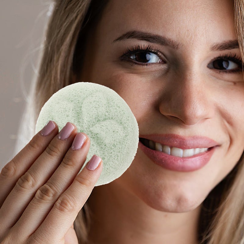 2pcs Facial Cleaning Sponge Face Exfoliating Sponge Face Scrubbers Facial Sponge for Home Travel - Image 3