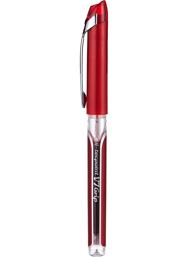 PILOT Hi Tecpoint V7 Grip Roller Ball Pen Red - Image 2