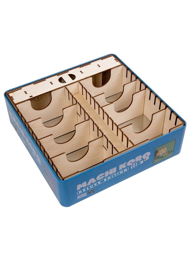 The Broken Token Machi Koro Compatible Deluxe Edition Game Organizer - Wood Storage Box with Multiple Dividers, Rows and Bit Boxes - Image 2